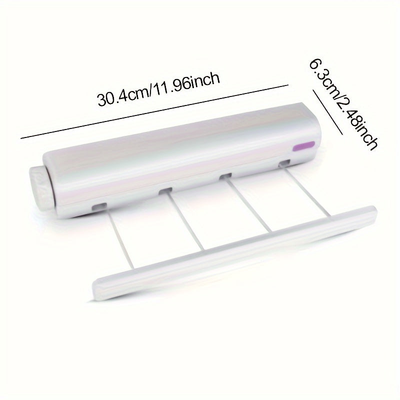 tendedero retráctil de pared con 4 líneas y ganchos para toallas