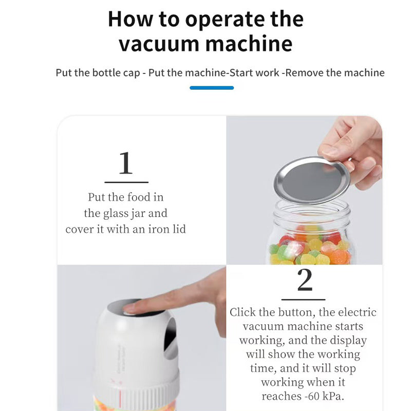 Vacuum Sealer with USB Rechargeable Battery Plastic Sealing Function ≤36V