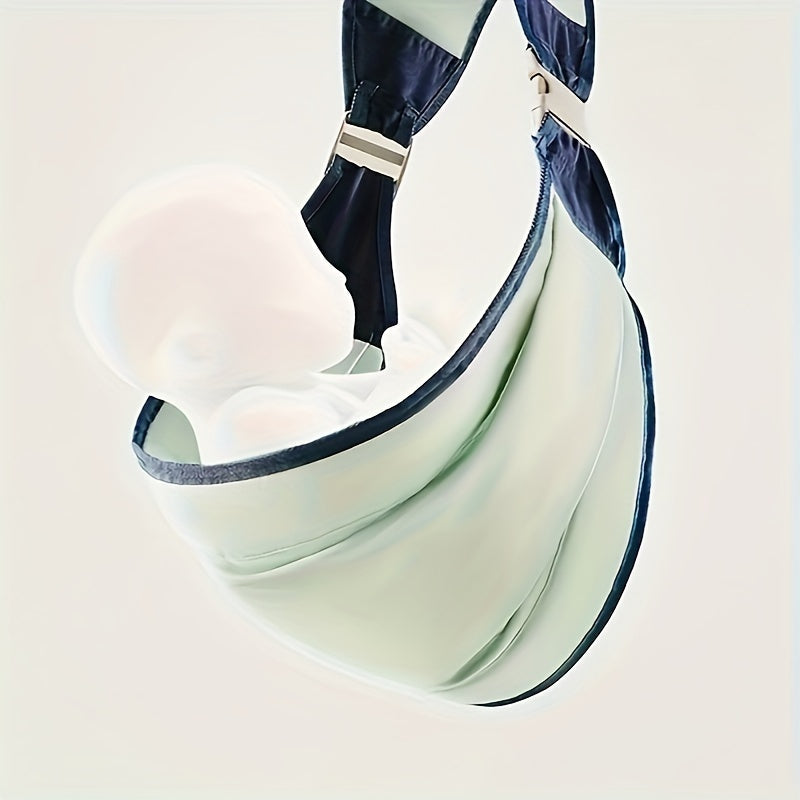 Adjustable Baby Carrier with Stripes Cotton Blend Secure Buckle for Infant Travel