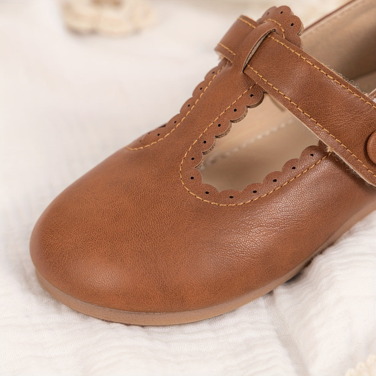 Zapatos Mary Jane para niñas, casuales, antideslizantes, para todas las estaciones, con punta redonda y adorno de picos