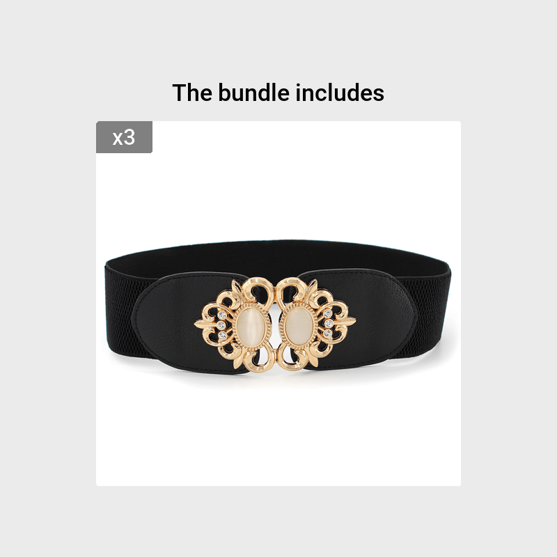 Ayollar uchun sun'iy toshlar va metall tokchali elastik yuqori bel belbog'