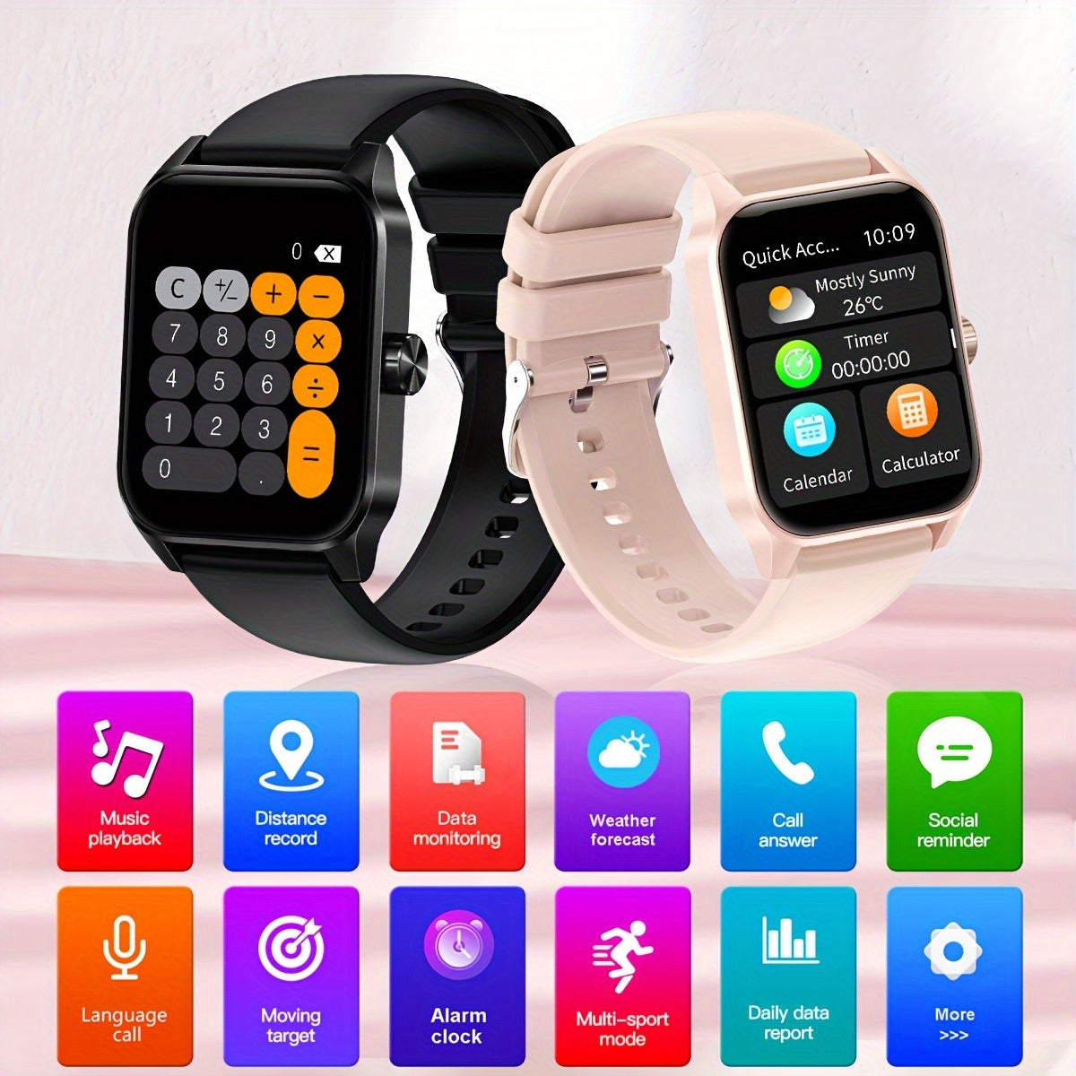 Women's Smartwatch with 3D Dial, Wireless Calling, Music, Messages, 100+ Sports Modes