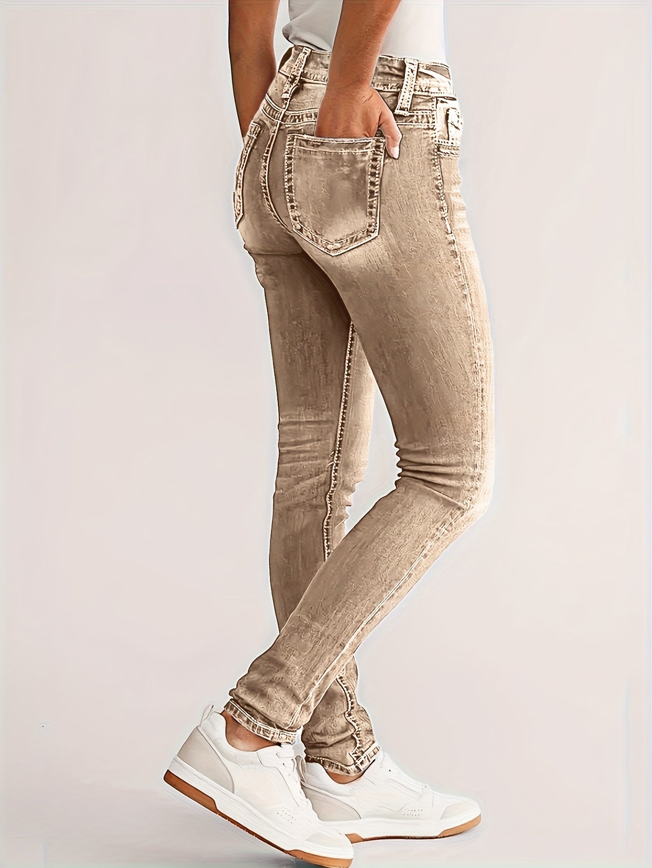 Women's Plus Size Stretchy Long Pants Casual Black Size 14-24