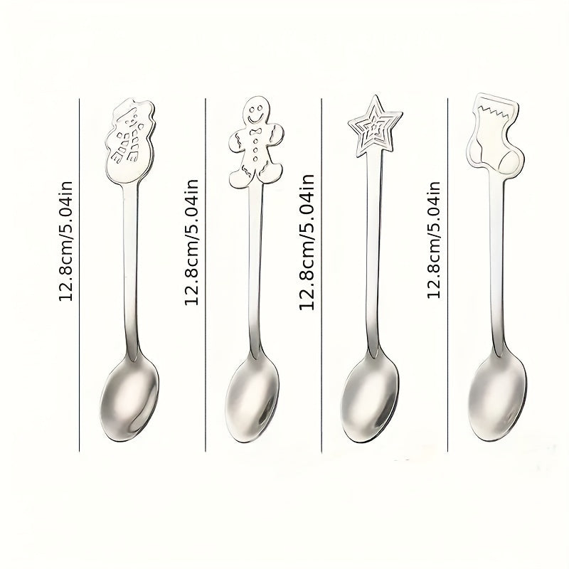 Set of 8/12/24 Stainless Steel Dessert Spoons Mirror Finish for Family Dining and Restaurants