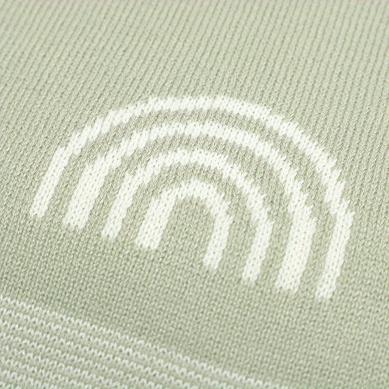 Детское одеяло из радужного жаккардового трикотажа для коляски и кровати в голубом, зеленом, сером и розовом цветах