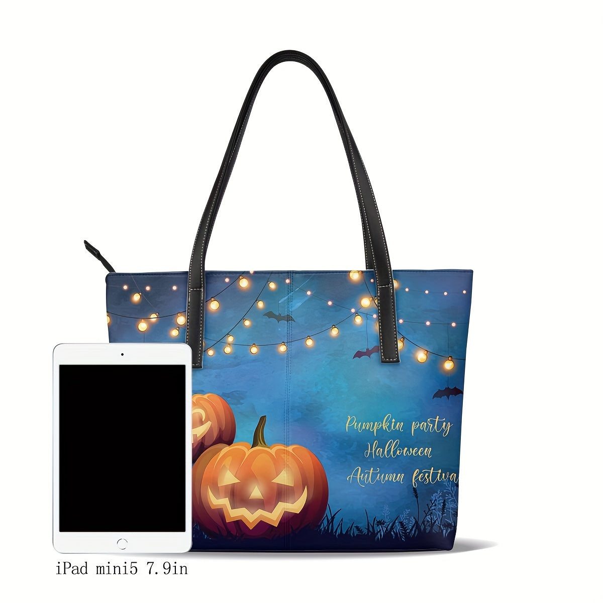 Spacious Microfiber Faux Leather Tote Bag Waterproof Zip Closure for Work Travel