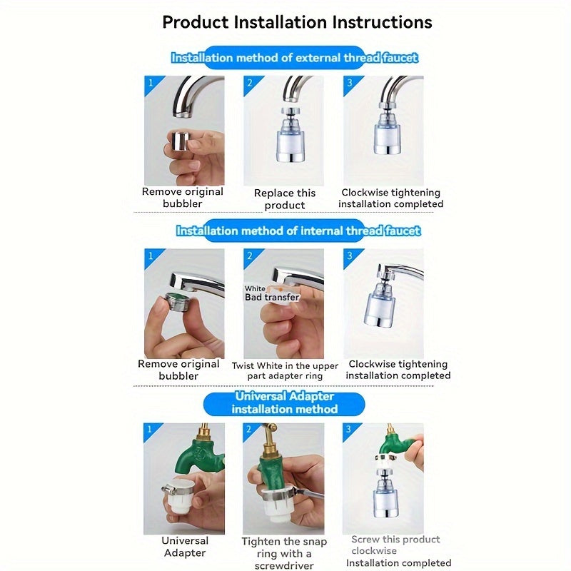 Paquete de filtros para grifo con 6 cartuchos, juntas de ajuste universales