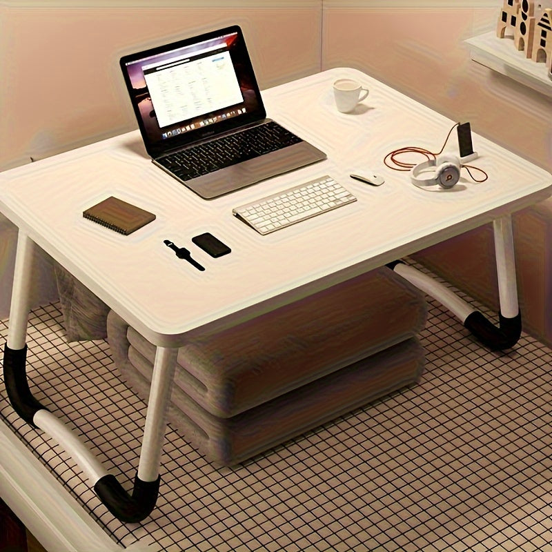 Folding Laptop Table with Adjustable Height Portable Bed Tray Multi-Use Desk