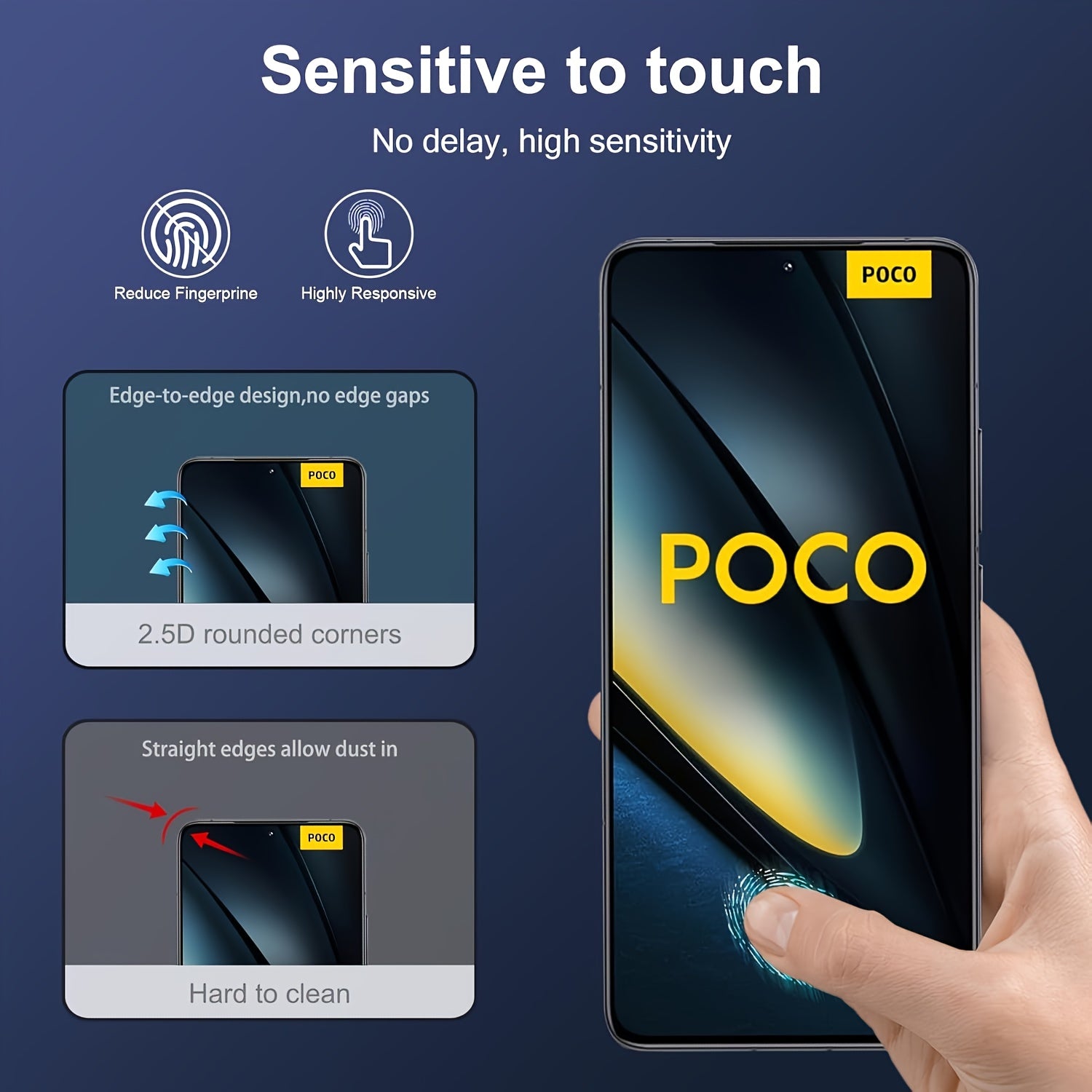 3-шт. защитное стекло для экрана из закаленного стекла для моделей Poco, высокая четкость, устойчивость к царапинам