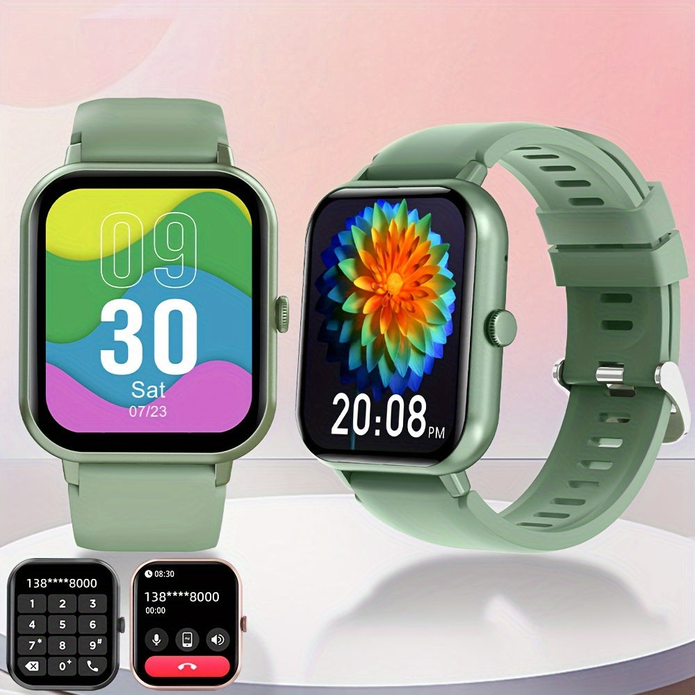 Smartwatch Full Screen Call Function 100+ Exercise Modes Pedometer Calorie Tracker Rechargeable Black Pink