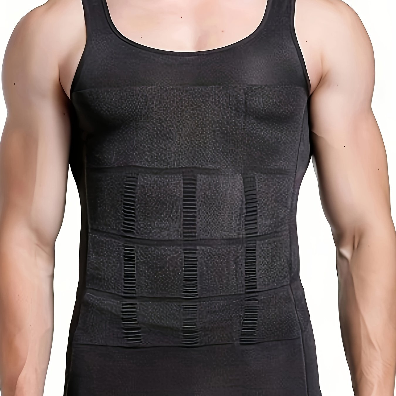 Men's Thermal Compression Tank Top for Abdomen Slimming Sleeveless High-Stretch Nylon Casual