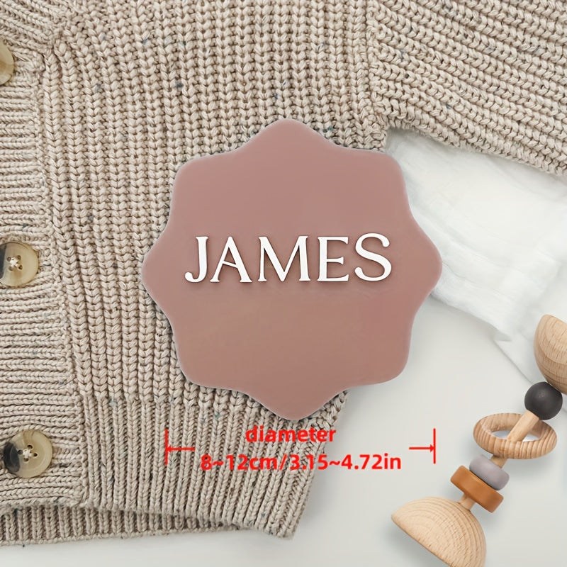 Shaxsiylashtirilgan Akril Sovg'a Savatchasi Tegi Ism, Baxtli Xabar va Sovg'a Qadoqlash Marker bilan - 1 Dona