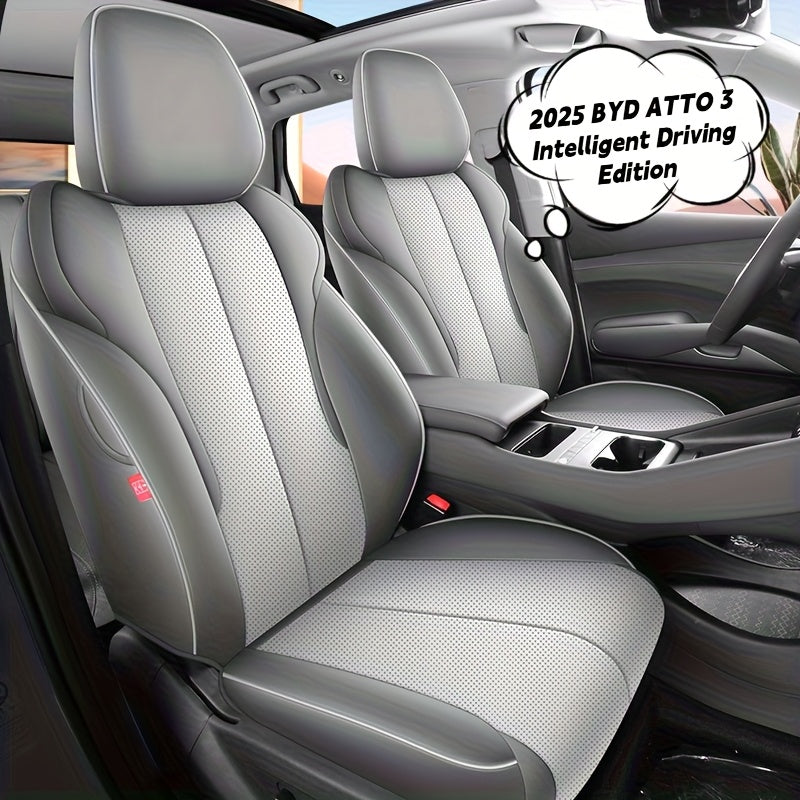 Car Seat Covers Full Coverage Perforated Leather Breathable Dirt-Resistant