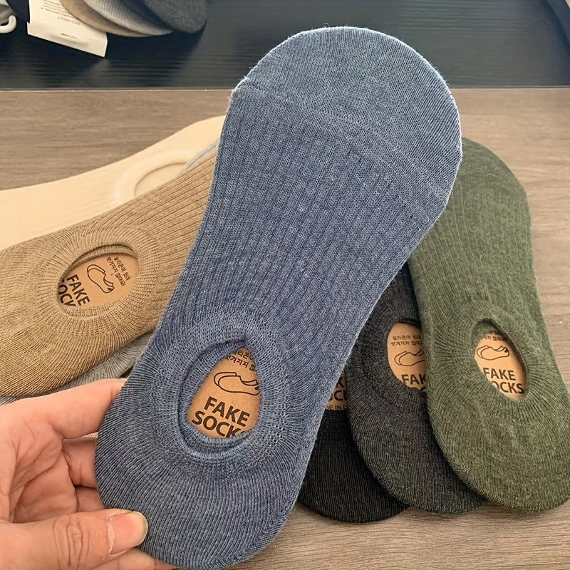 Men's Summer Short Socks 7 Pairs Breathable Sweat-Absorbing Non-Slip Boat Socks