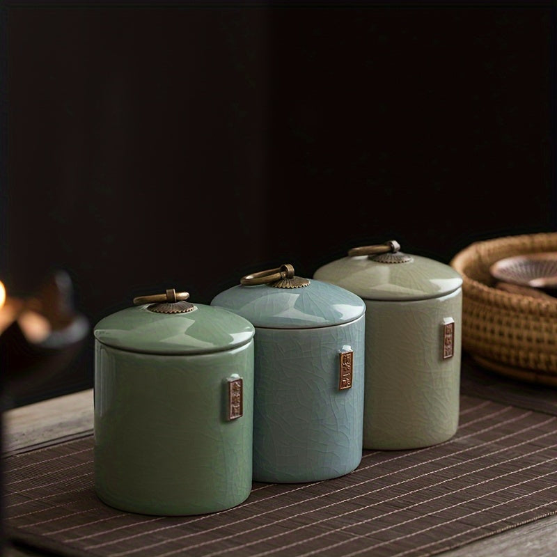 Ceramic Tea Storage Container for Loose Leaf Tea and Coffee Beans Kitchen Organizer