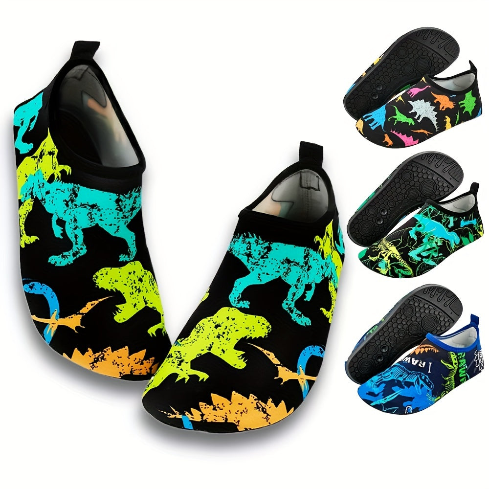 Toddler Boys Water Shoes Dinosaur Beach Sandals Lightweight Summer Swim Surfing Black Blue