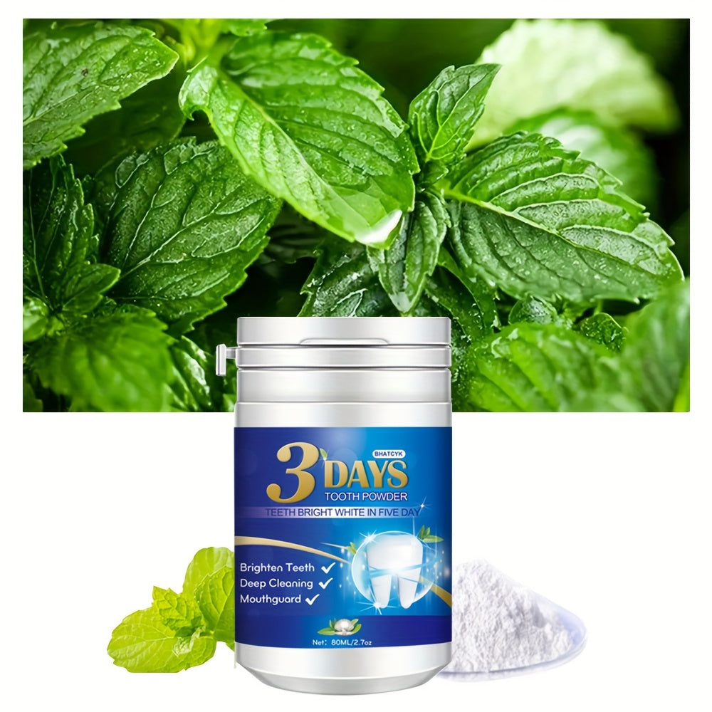 Teeth Whitening Powder Mint Flavor Alcohol-Free Travel-Friendly Dental Care