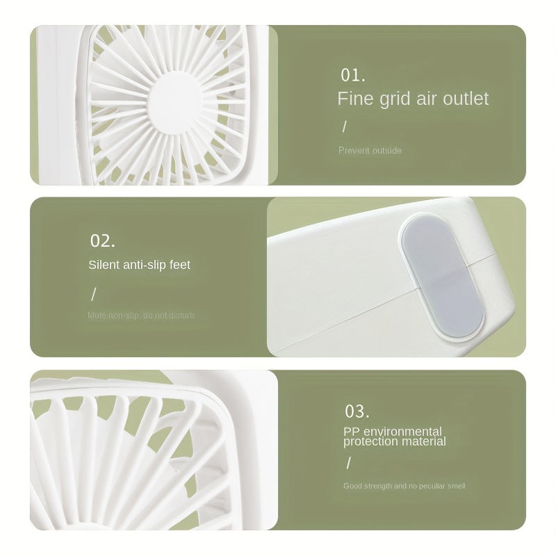 Portable Mini Air Cooler with Ice Water Function Rechargeable Battery USB Charging for Bedroom Office