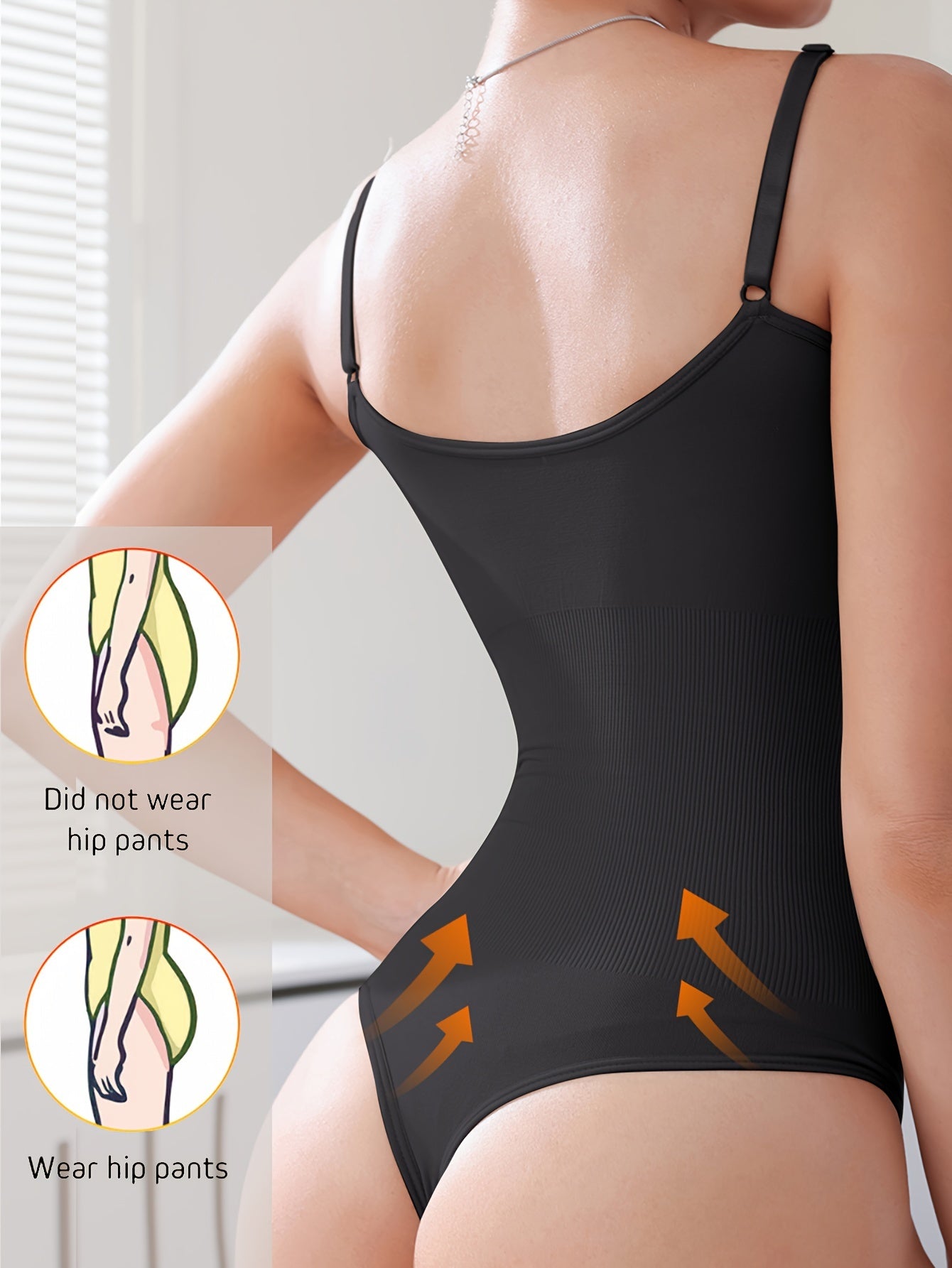 Стильный боди без спинки для женщин с высокой поддержкой, контролем живота и стройнящим дизайном. Изготовлен из смеси нейлона и эластана, идеально подходит для повседневной носки.