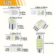 42pcs Durable Car Interior Lights T10 T5 Map Dome License Plate Bulbs
