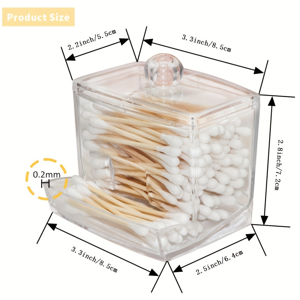 Clear Plastic Square Jewelry Storage Box with Removable Tray