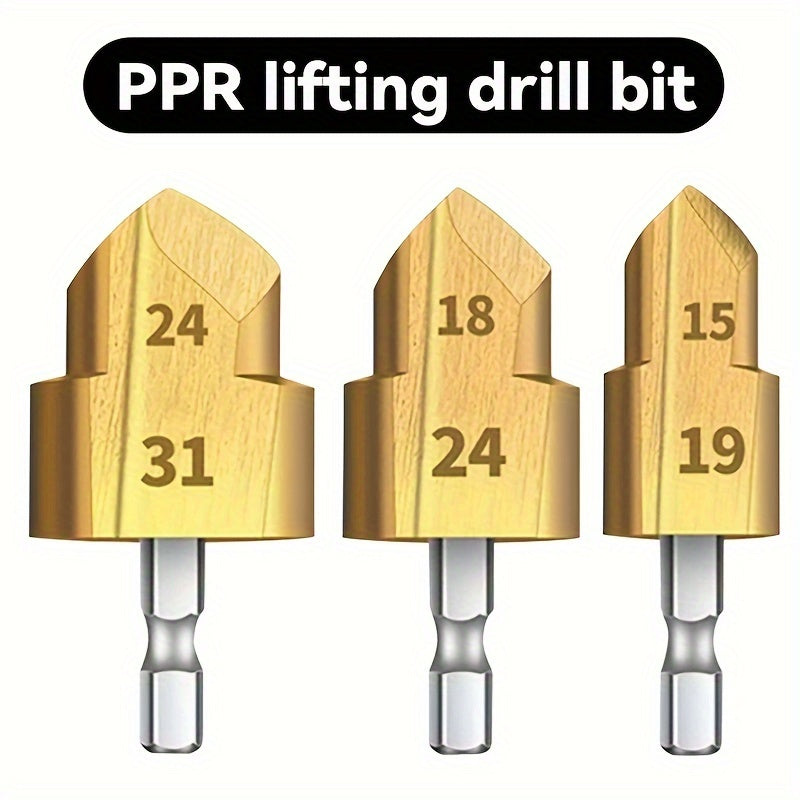 PPR Pipe Expansion Drill Bit Set High-Speed Steel Hex Shank 20/25/32mm