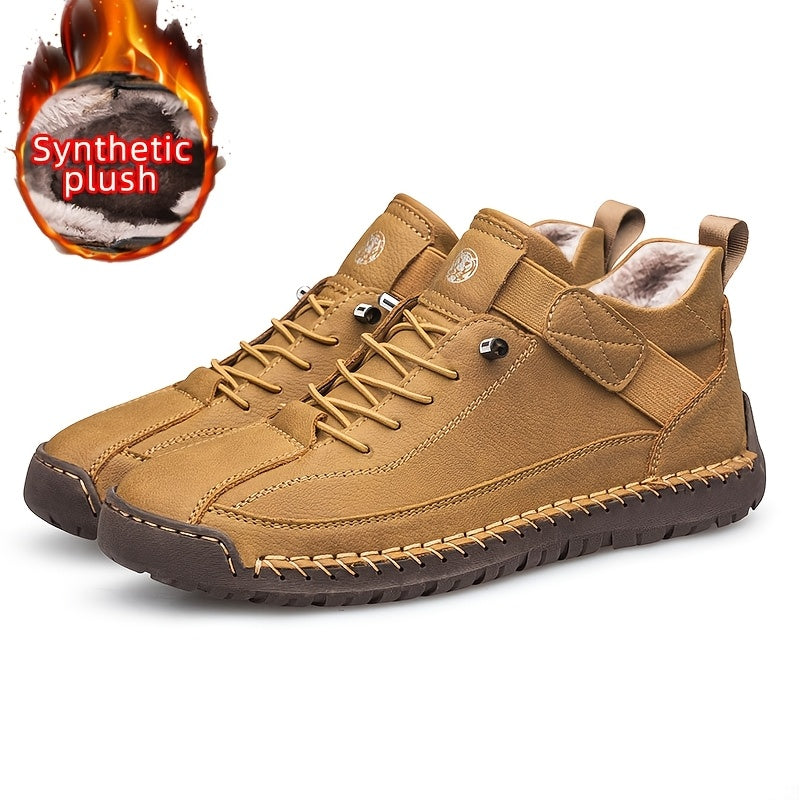 Zapatillas altas para hombre con banda elástica, suela de goma, casuales, para calle, senderismo, todas las estaciones