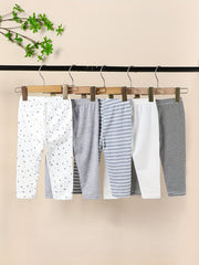 Boys Knit Pants 5-Pack Casual Fit Stretch Polyester with Elastane Spring Fall