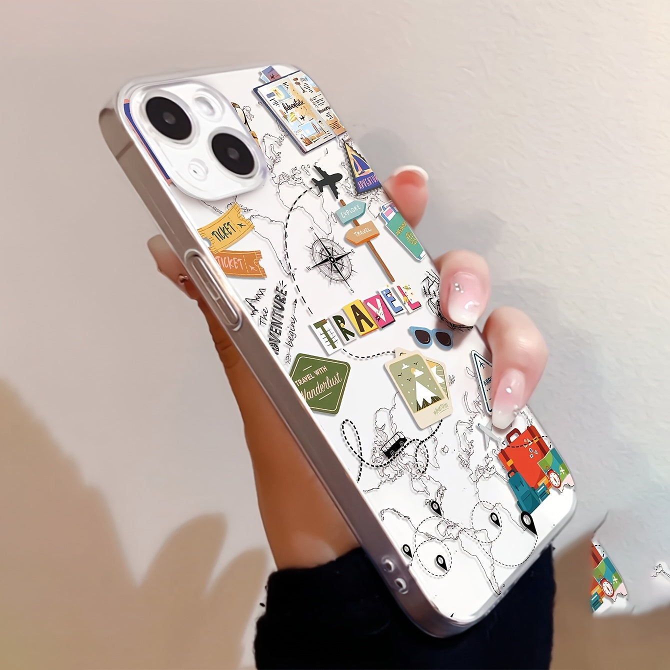 Translucent TPU Phone Case for iPhone with Shockproof and Lens Protection