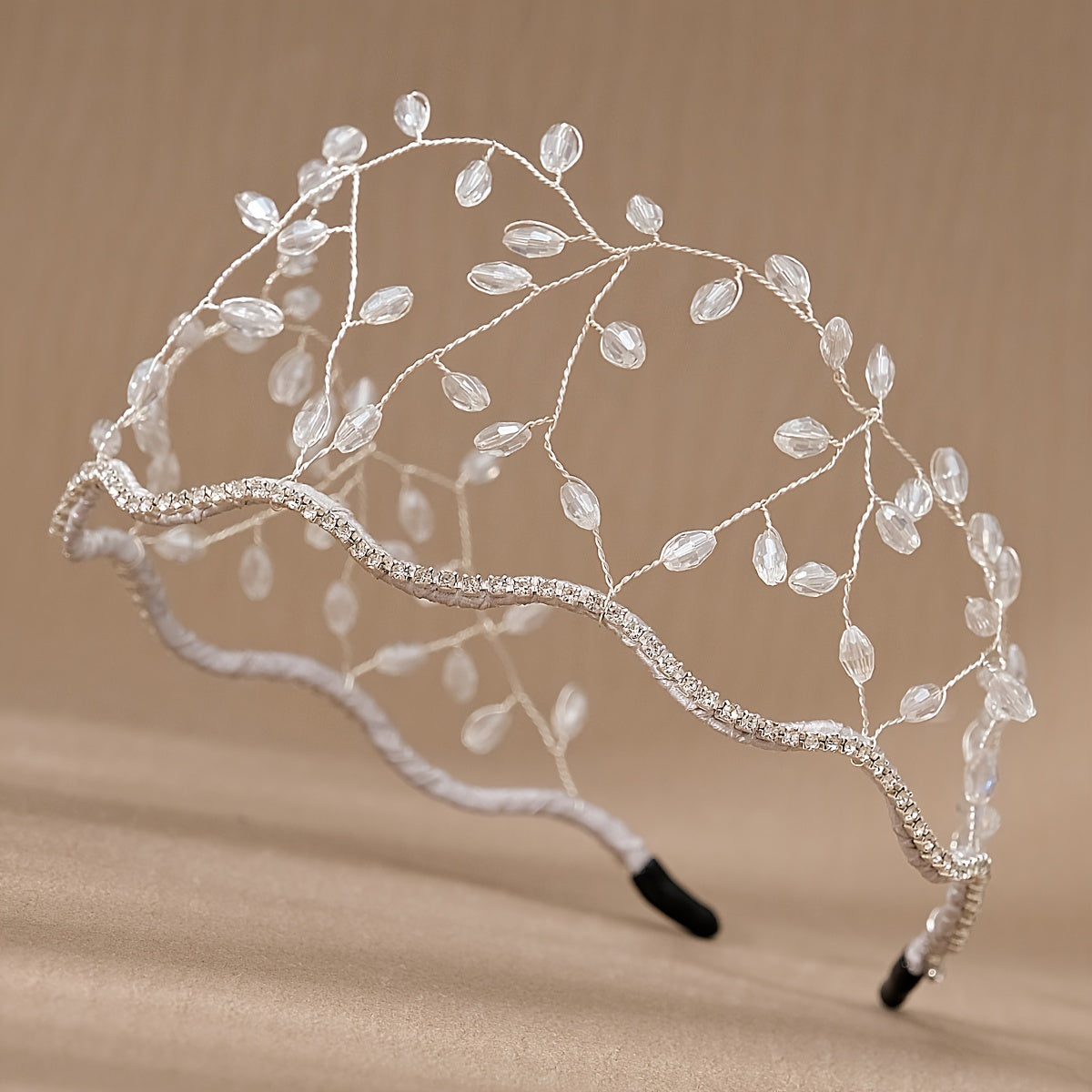 Qoʻlda tayyorlangan Miallo romantik toʻy soati, kristalli bejirimli bosh band, toʻy soch aksessuari