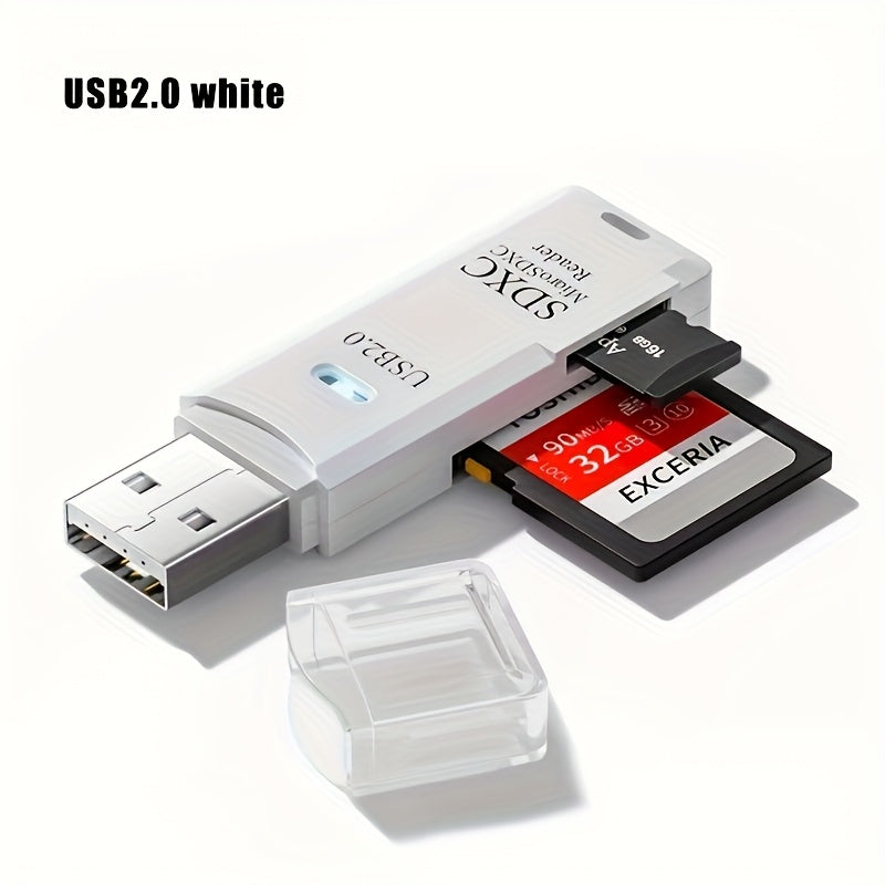 USB 2.0 Mini SD Card Reader for High-Speed Data Transfer Plug and Play Compatible with SD and TF Cards