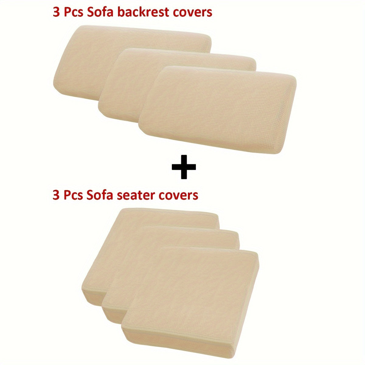 Waterproof Corn Grain Material Sofa Cushion Covers Set of 2 or 6 Protect Furniture Home Decor