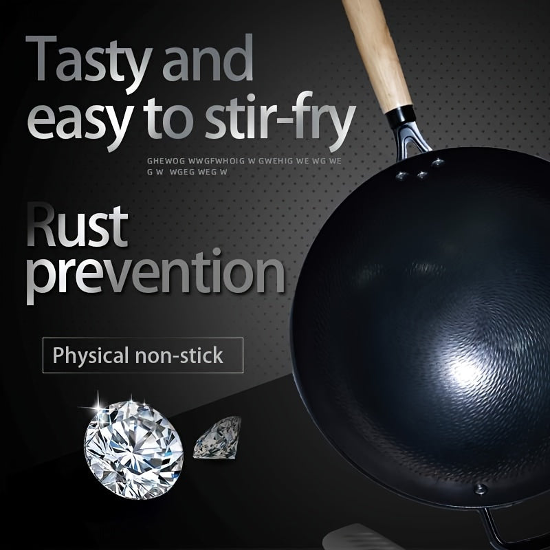 Cast Iron Dutch Oven Hammered Finish Non-Stick Versatile Round Casserole Durable Cookware