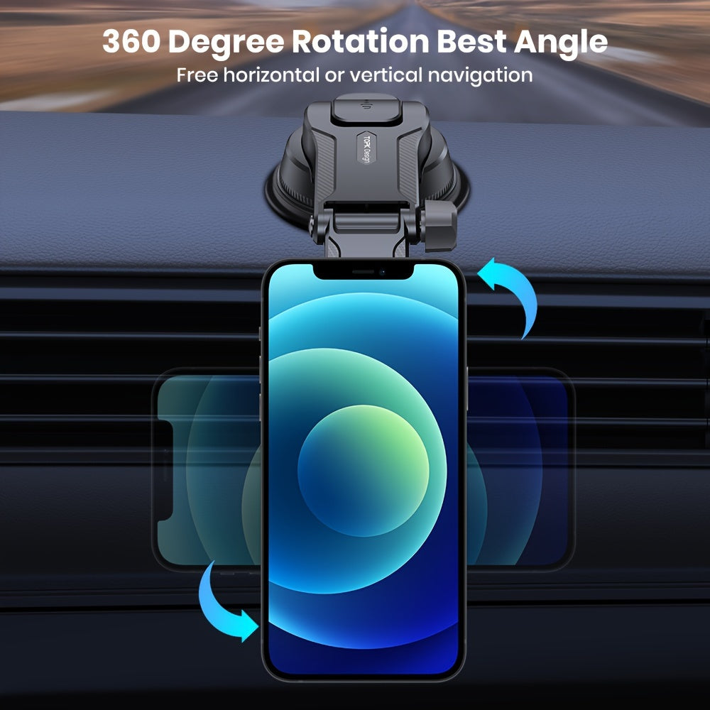 Magnetic Car Phone Mount Adjustable Horizontal Vertical Single Hand Holder for iPhone