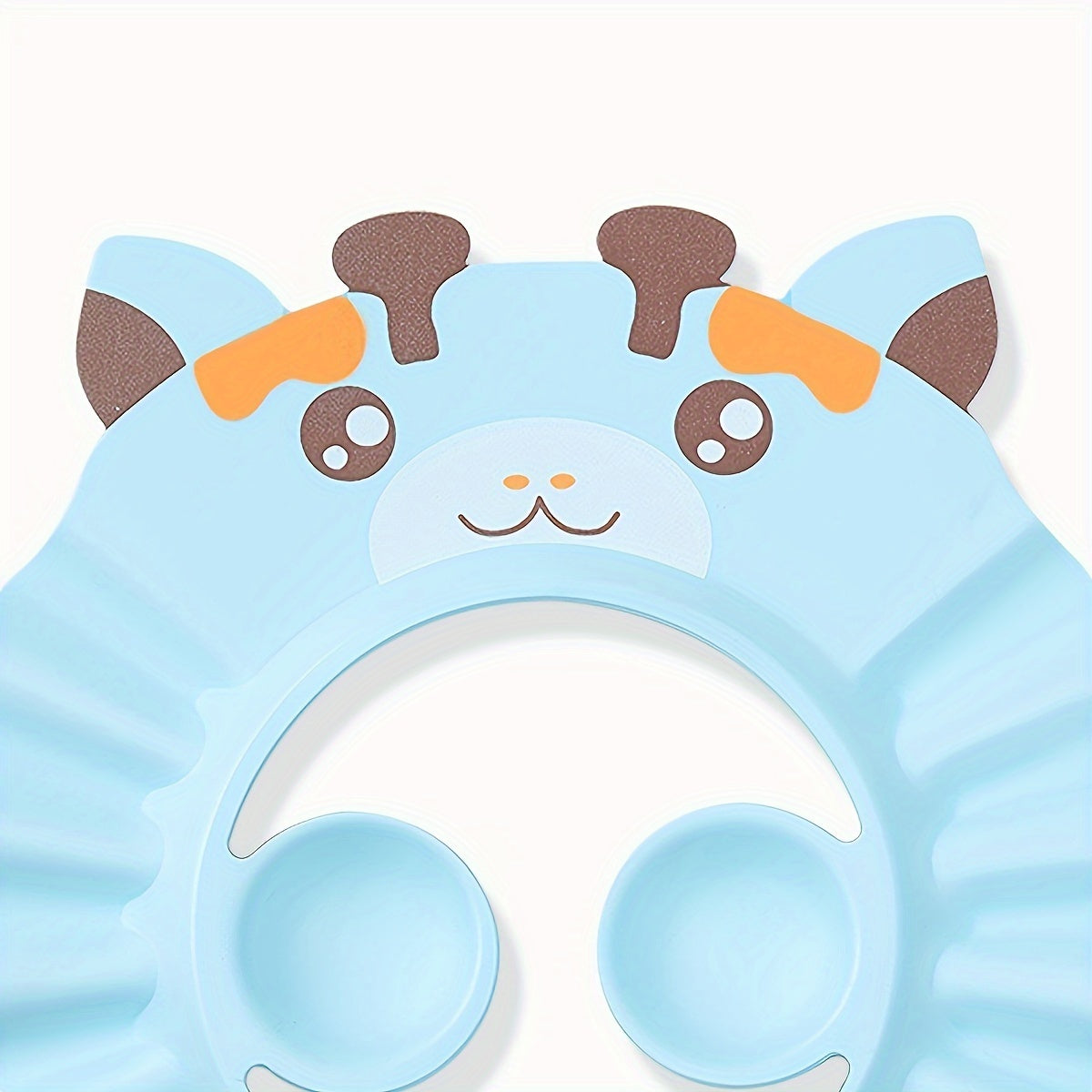 Одна водонепроницаемая EVA шапка для ванной с регулируемым размером и защитой ушей в синем и розовом цветах для детей до 6 лет - 1 штука