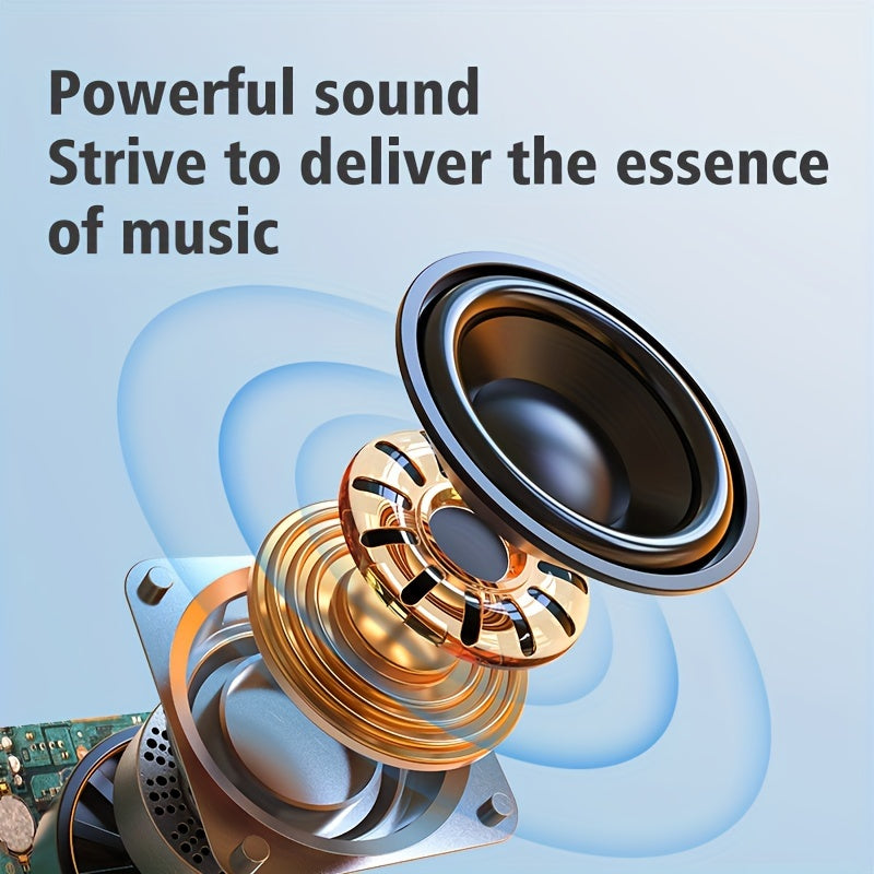 Wireless Portable Subwoofer Speaker with TWS Dual Pairing 8H Battery Loud Stereo