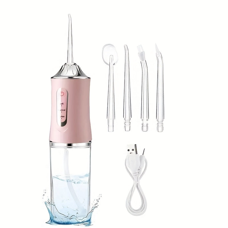 Rechargeable Electric Tartar Cleaner with 4 Nozzles for Daily Oral Care Men Women