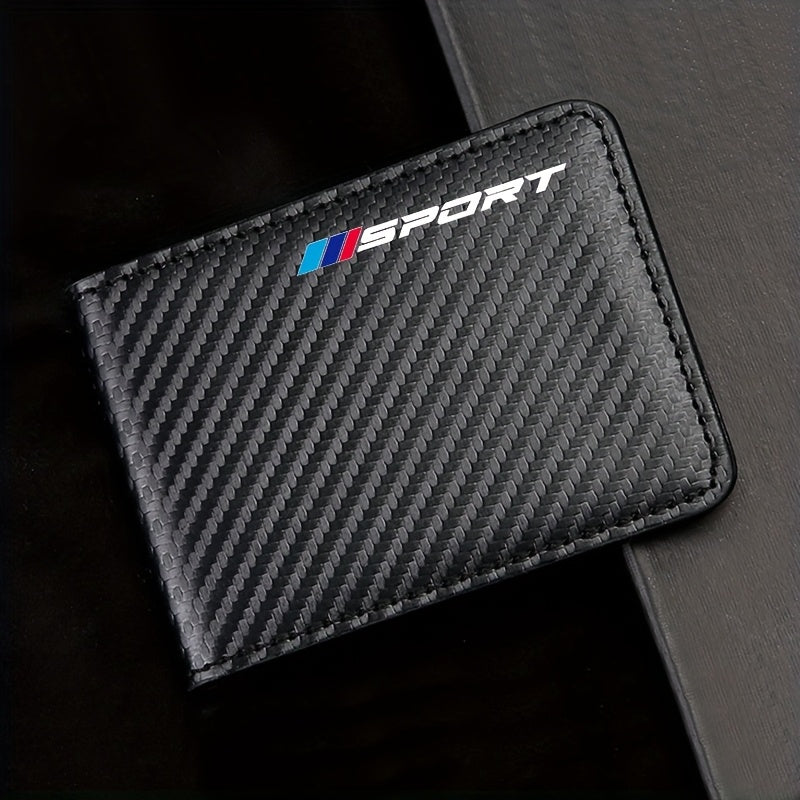 Driver's License Holder Carbon Fiber Card Case for Cars Storage