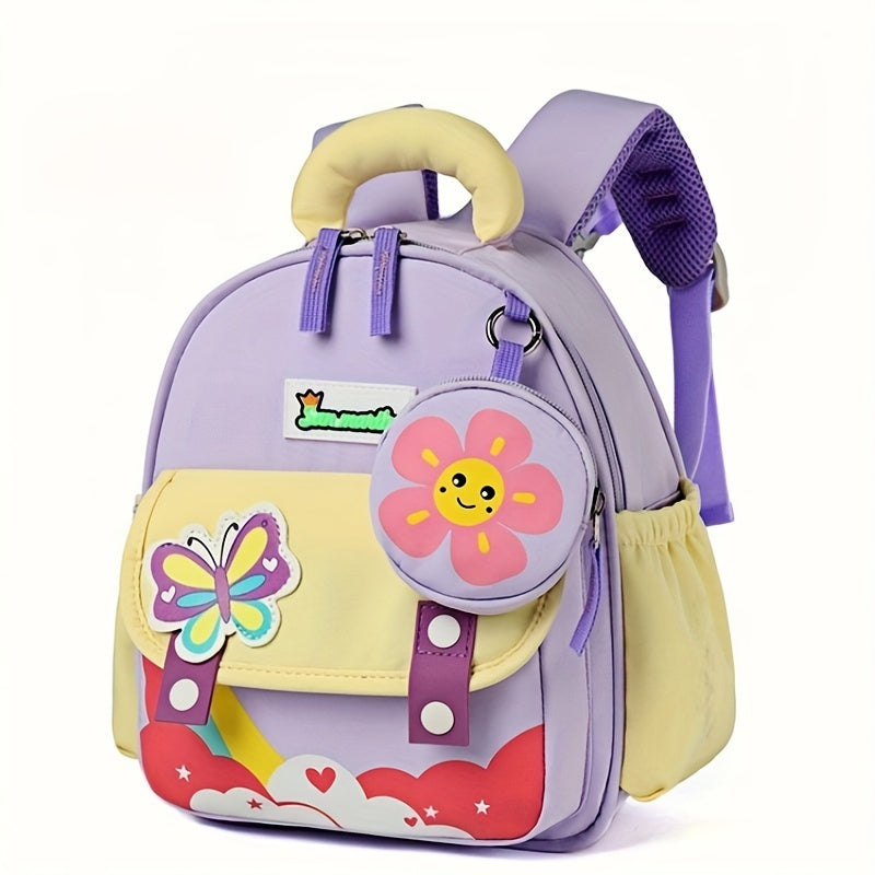 Kids Mini Backpack Cartoon Lightweight Durable Nylon Adjustable Straps for Going Out