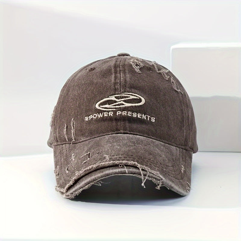 Vintage Distressed Embroidered Baseball Cap for Men Cotton Lightweight Casual Unisex