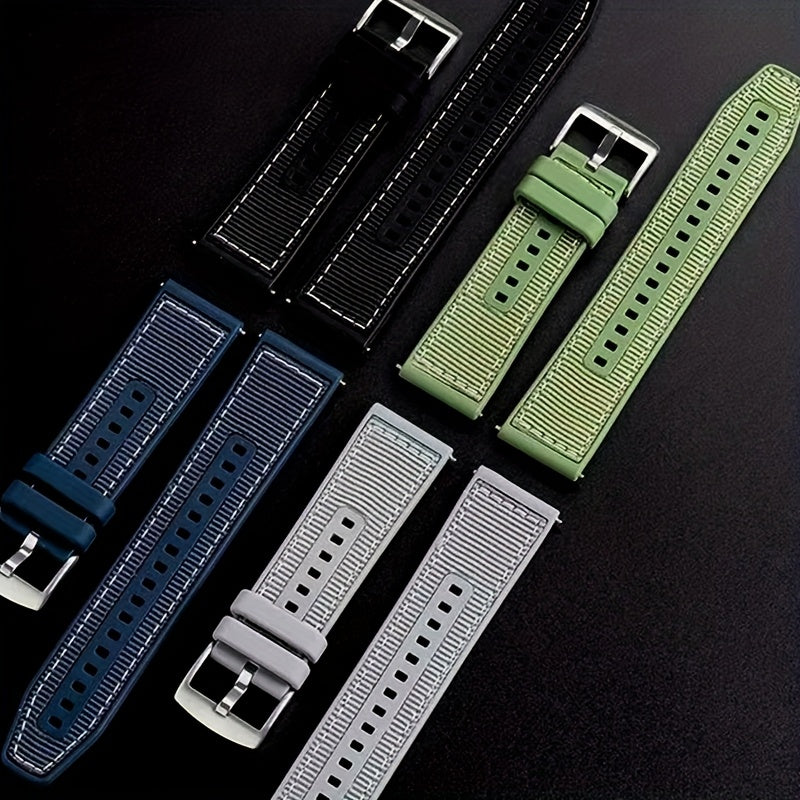 22mm Silicone and Woven Smartwatch Strap for 46mm Watch GT4 4/3 Pro