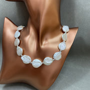 Collar de perlas de agua dulce estilo barroco con cuentas en forma de pera para mujeres