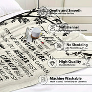German-Themed Throw Blanket with Motivational Quote Polyester All-Season Cozy Bed Sofa Car Nap