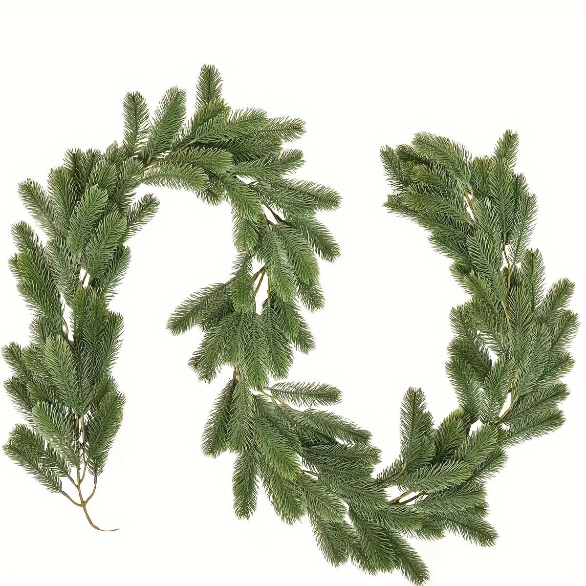 Artificial Pine Garland for Holiday Decor Flexible Unlit DIY Christmas Wreaths
