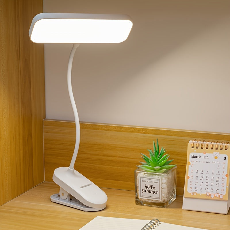 White LED Gooseneck Desk Lamp with Touch Control Adjustable Height and Color Temperature