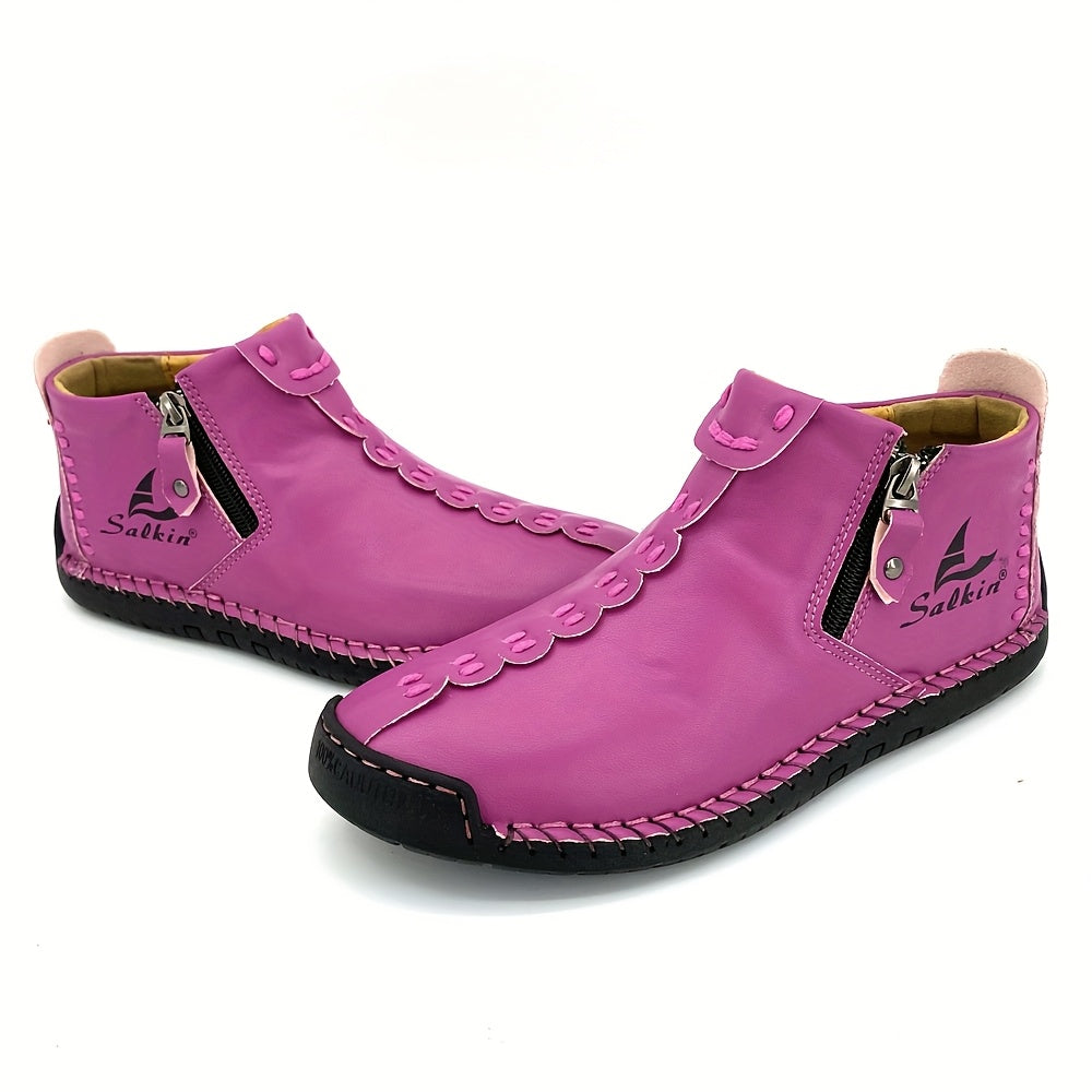 Women's Ankle Boots Breathable Microfiber Flat Heel All-Season Yellow