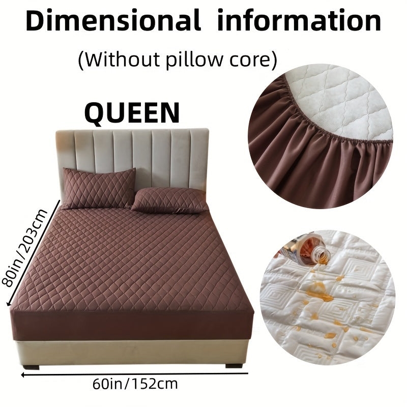 Fitted Sheet Set for 2/3 Bed Waterproof Deep Pocket Pillowcases Bedroom Guest Hotel