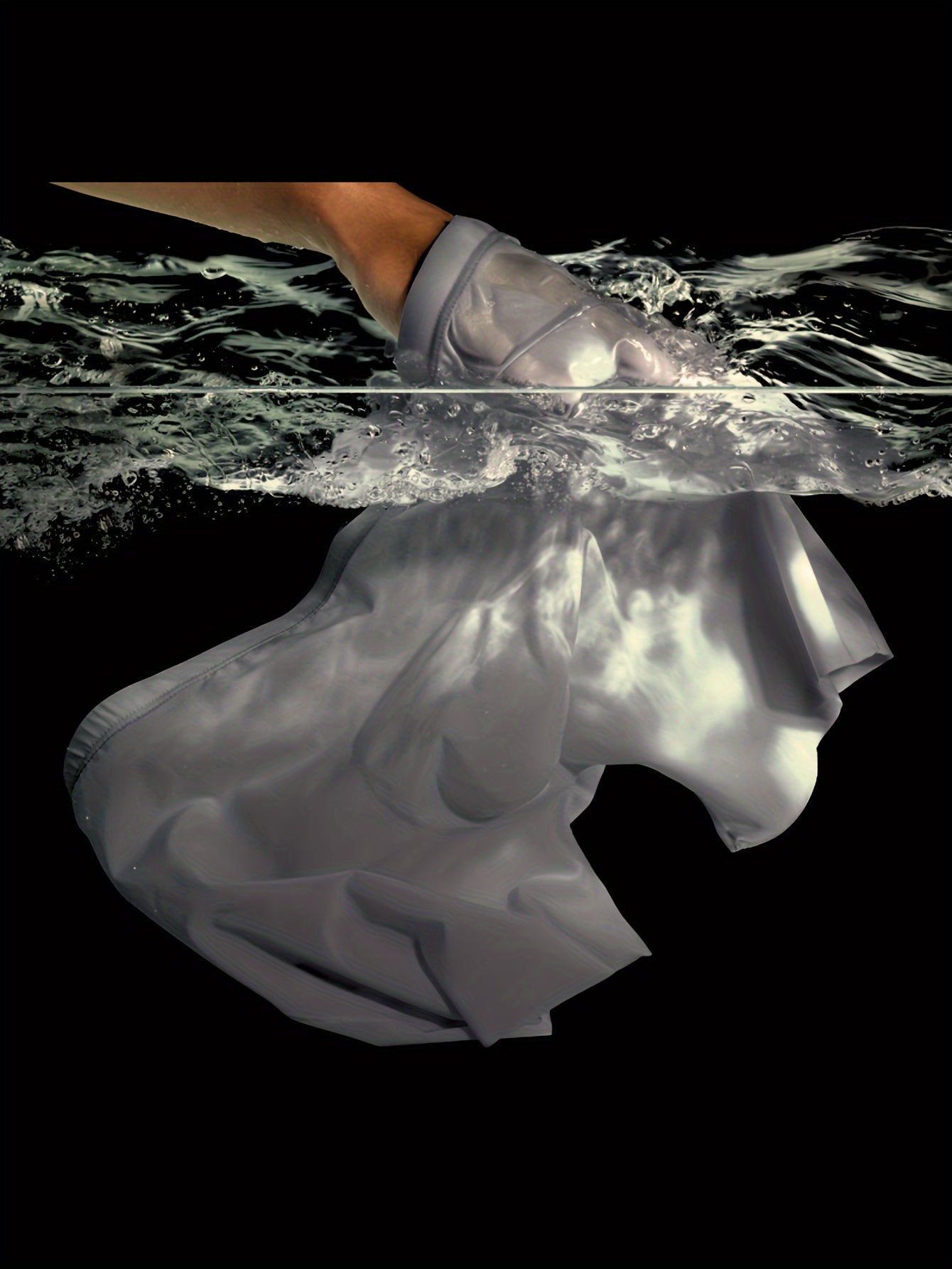 Men's Ice Silky Cool Underwear Semi-Transparent Pink 3D Molded Fit