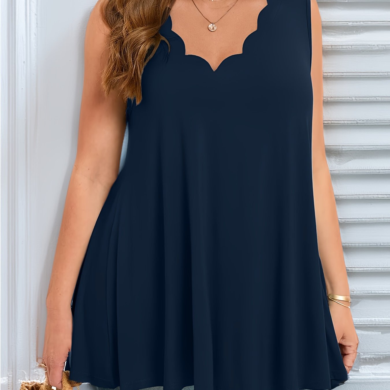 Plus size petal bo‘yin kamzul ayollar uchun to‘qima rangsiz paxta, bezsiz