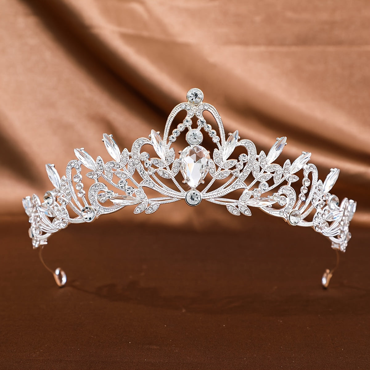 Women Crystal Tiara Crown Set Rhinestone Prom Headpiece for Brides and Events